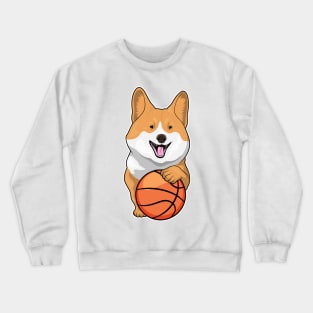 Corgi Basketball player Basketball Crewneck Sweatshirt